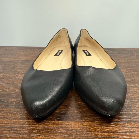 Nine West Black Ballet Leather Speakup flat Size 8 - Picture 3 of 6